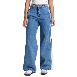 Calça Jeans Sawary Wide Leg Petit Listras - 283655