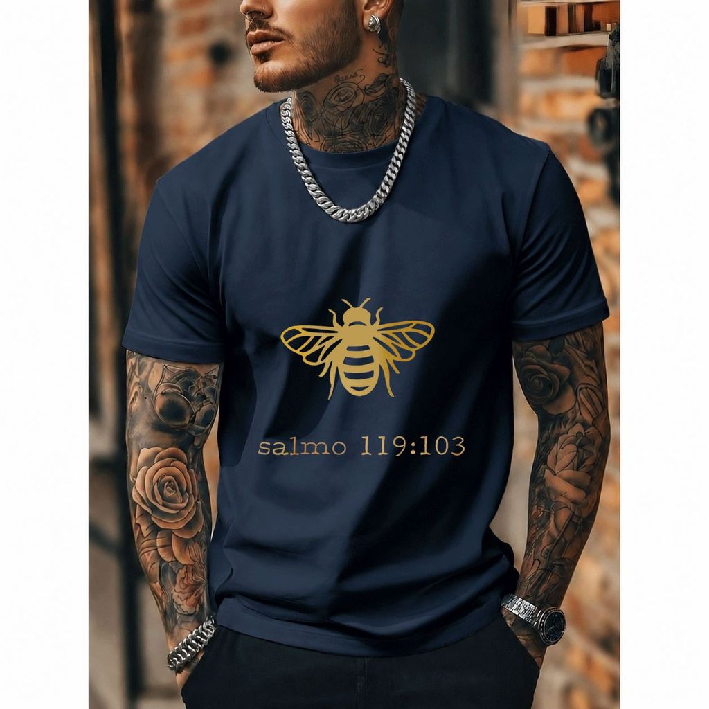 [Premium Algodão Puro]TAC Camiseta Oversized Streetwear Masculina e Feminina,estampa de Abelha, 100% Algodão, Lazer, Plu