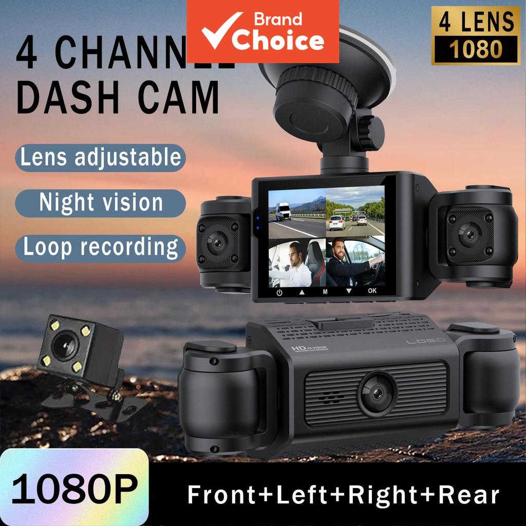 4 Lentes Carro Dvr WIFI G-sensor Loop Record 4k Dashcam Para Estacionamento E Segurança