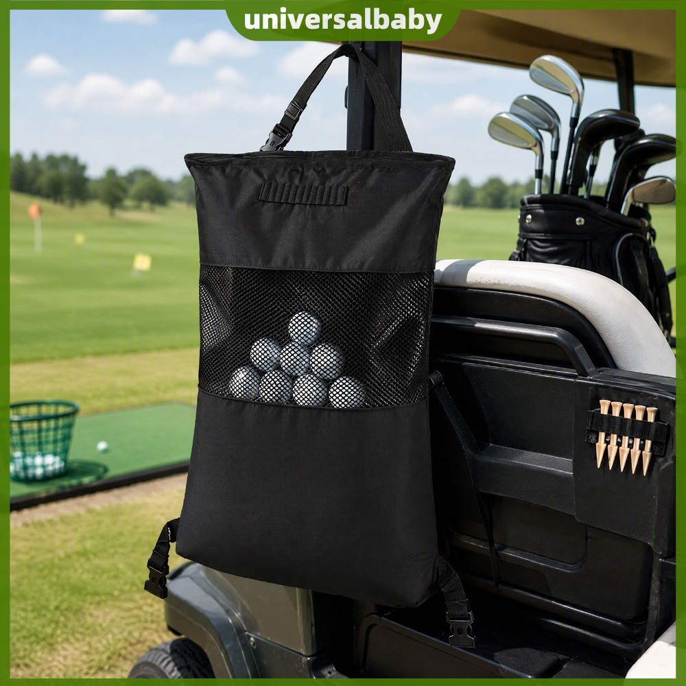 Bolsa De Acessórios Para Carrinho De Golfe , Base Larga , Bolso De Malha , 12 Slots Camisetas , Alças Ajustáveis , Oxfor