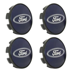 Kit Jogo 4 Calotinhas Miolo Centro De Roda Ford Azul