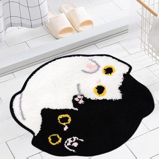 Tapete De Banho Para Gatos , Tapetes Pretos E Brancos 20'x22