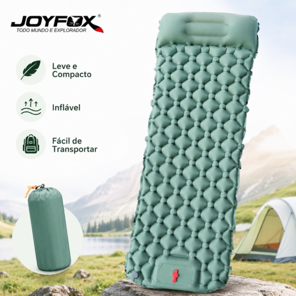 Colchão Inflável Automático De Casal Sleeping Pad Ar Externo Portátil De Acampamento 190*60*5cm Com Travesseiro