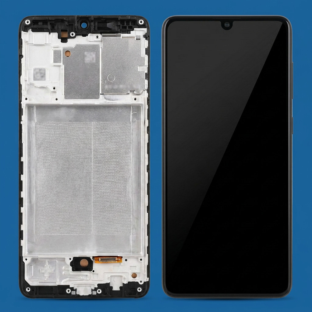 Display LCD Tela Touch Com Aro Samsung A31 A315 Preto Compatível Reposição Conserto Celular Original Testado EnvioBrasil