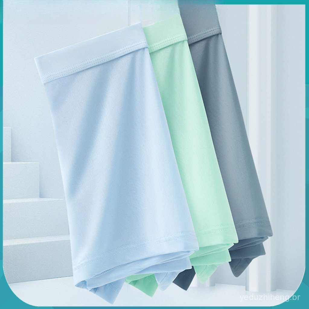 Cuecas Boxer Masculinas Slim Fit, Respiráveis, Cintura Média, Elásticas, Design U-convexo, Cor Lisa, Linhas Suaves para 