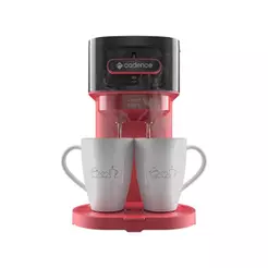 Cafeteira Cadence Single Up 2 Cafés Preta e Vermelha CAF230