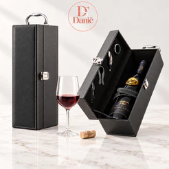 Kit Maleta Vinho 4 Peças Premium Original Abridor Garrafa Saca Rolha