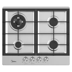 Cooktop 4 Bocas a Gás Inox com Grade de Ferro Fundido Midea