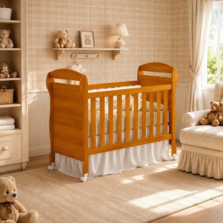Berço Danny 2 em 1 para Colchão 130x70cm 100% MDF /Savana
