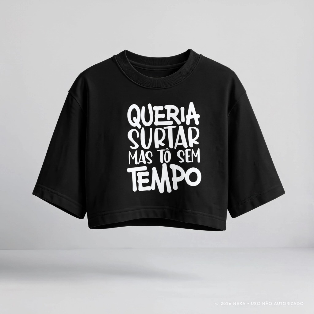 Cropped Oversized Feminino Estampado Frases Algodão Blusa Academia Treino Fitness Dia a Dia Casual Streetwear Soltinha