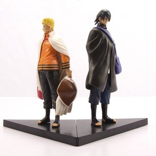 Bonecos Naruto Shippuden Boruto Uzumaki Naruto Uchiha Sasuke Figura de Ação Anime Modelo Estátua do Sétimo Hokage Brinqu