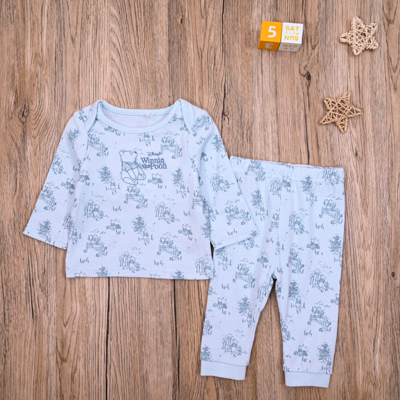 Comércio exterior europeu americano menino bebê primavera outono puro algodão de manga comprida camiseta superior Leggin