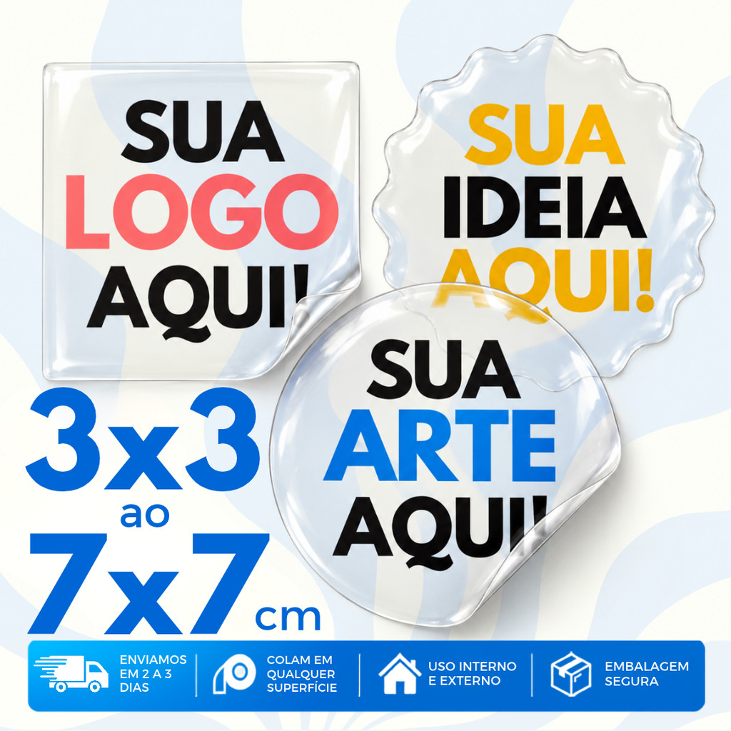 Etiquetas Adesivas Transparentes Personalizadas Em Rótulo Adesivo Vinil Prova Dágua 3x3 4x4 5x5 6x6 7x7
