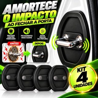 Amortecedor Conjunto de 4 peças de Fechadura Kit Protetor de Porta do Carro 4 Peças - Amortecedor Borracha Anti Colisão