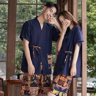 Suor vapor roupas femininas terno Cardigan algodão puro High-End algodão casal tamanho grande quimono Yukata Sauna roupa