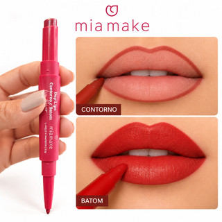 Duo Lips Contorno e Batom Hidratante Alta Pigmentação Miamake