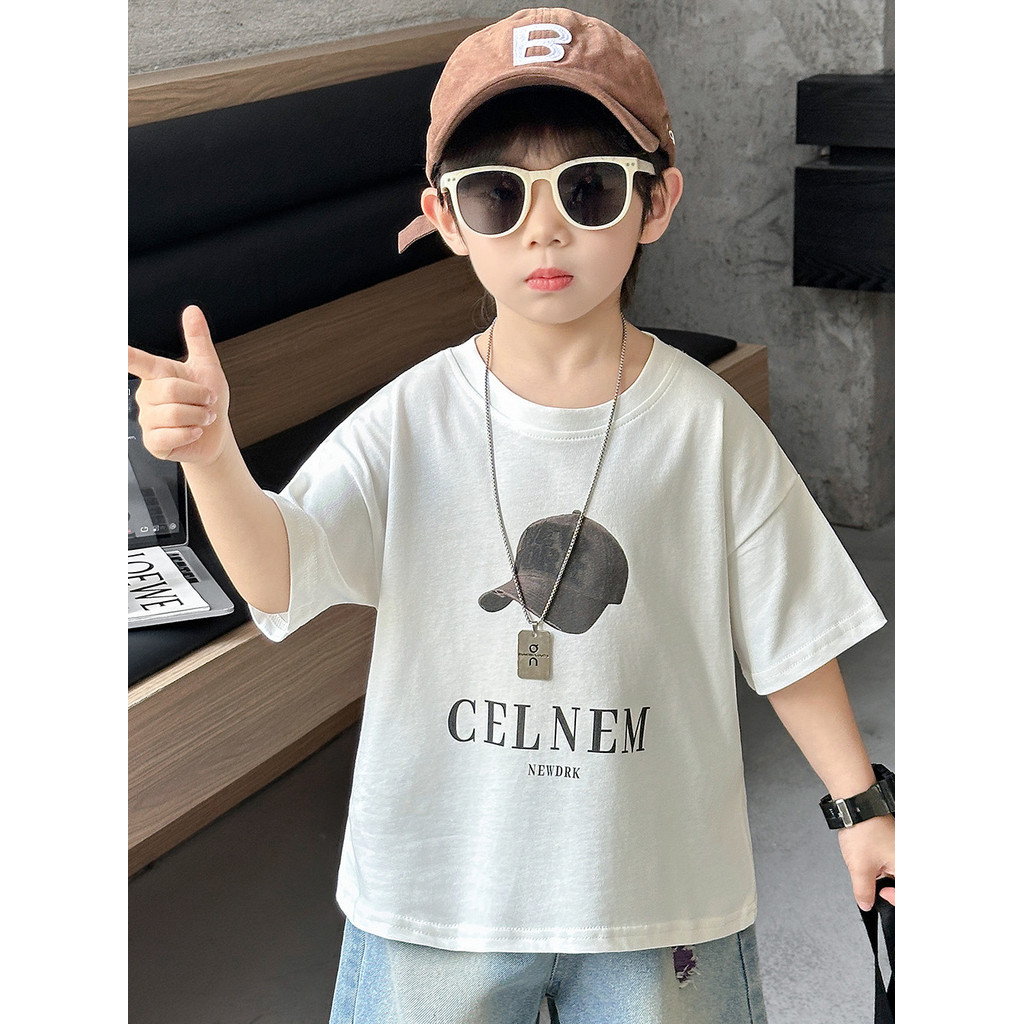 Meninos camiseta de manga curta 2026 novo estilo versão coreana bonito crianças roupas de verão crianças bebê verão fino