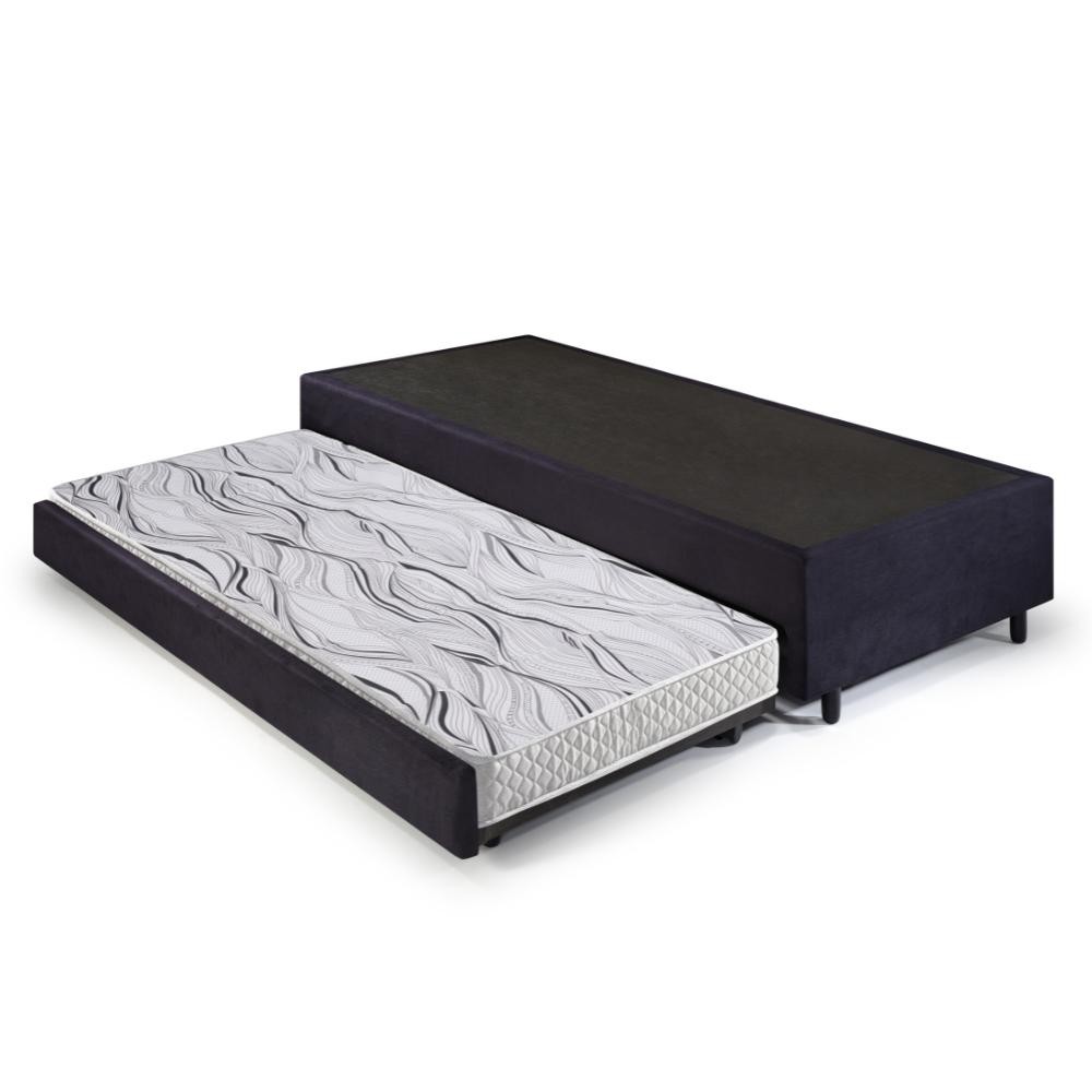 Bicama Box Solteiro 96x203 com Colchão Auxiliar Ecoflex