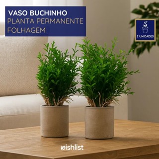Kit 2 Vaso Com Planta Artificial Decoração em Oferta na Shopee