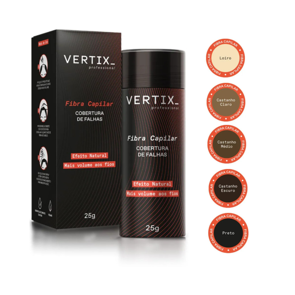 Vertix Fibra Capilar 25g - Escolha a sua