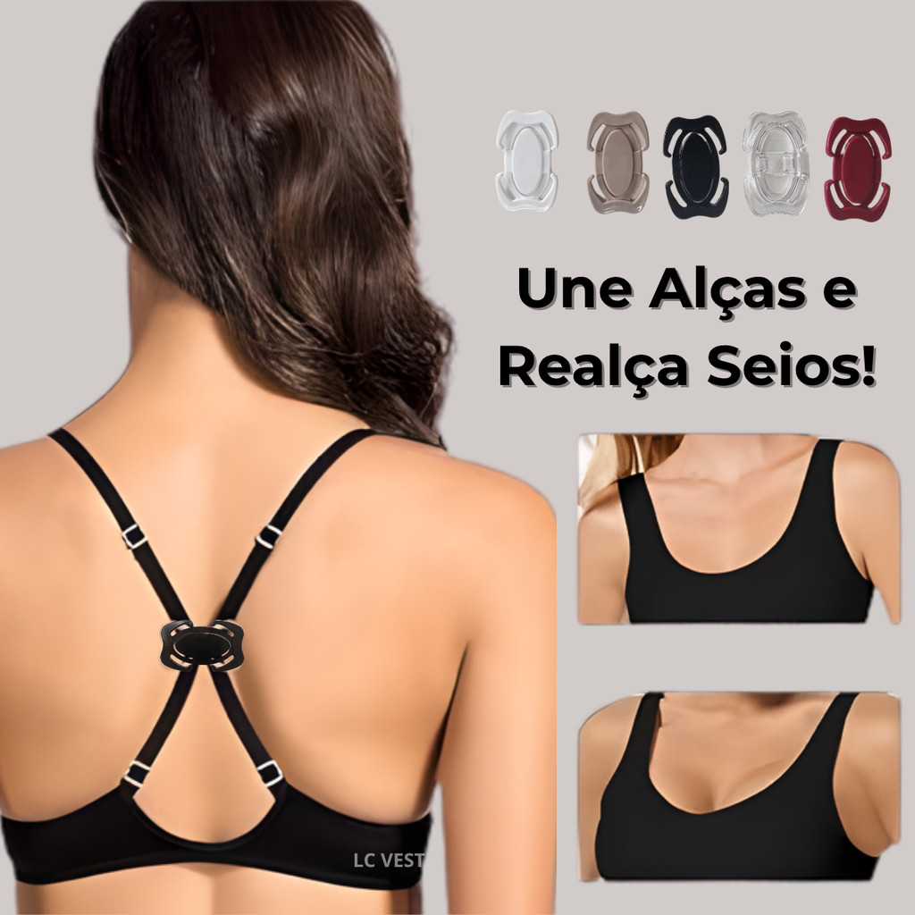Kit Clips para Unir e Esconder Alças de Sutiã – Realça Seios e Garante Conforto no Dia a Dia