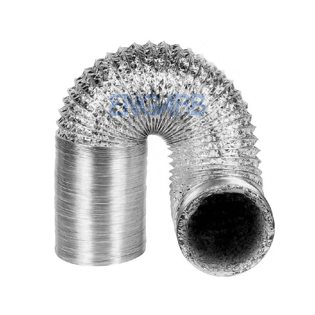 Duto Flexível Alumínio 16 Pol 400mm 10m Ventilação Exaustor Filtro Secadora Grow Estufa Industrial