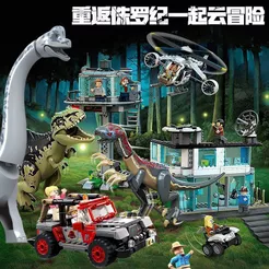 1.000 PCS Lego Dinosaur Southern Beast Rex Tiranossauro Velociraptor Menino Montado Bloco de Construção Brinque