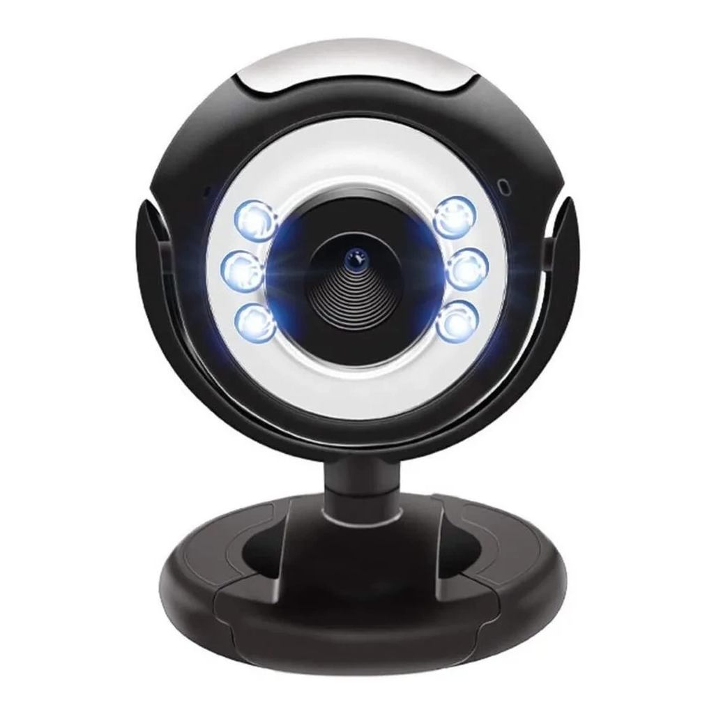 Webcam HD 720P USB 2.0 6 Leds Microfone Lehmox - LEY-53