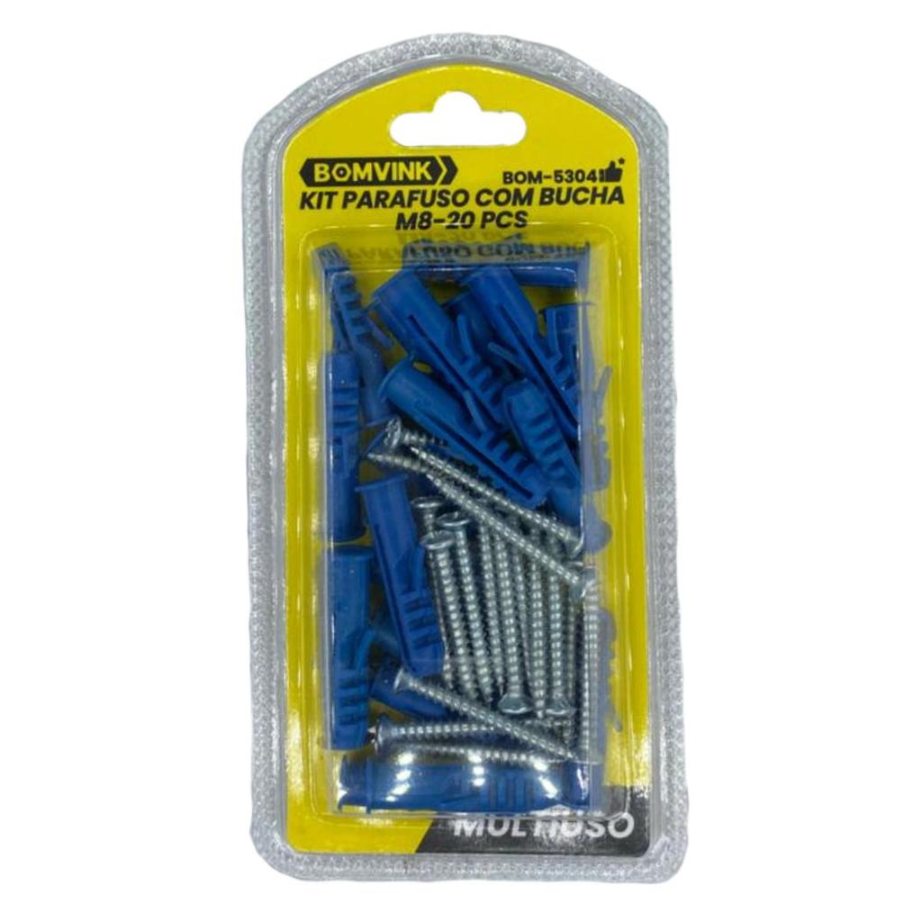 Kit Parafuso M8 Com Buchas 20Pcs - Bomvink em Oferta na Shopee