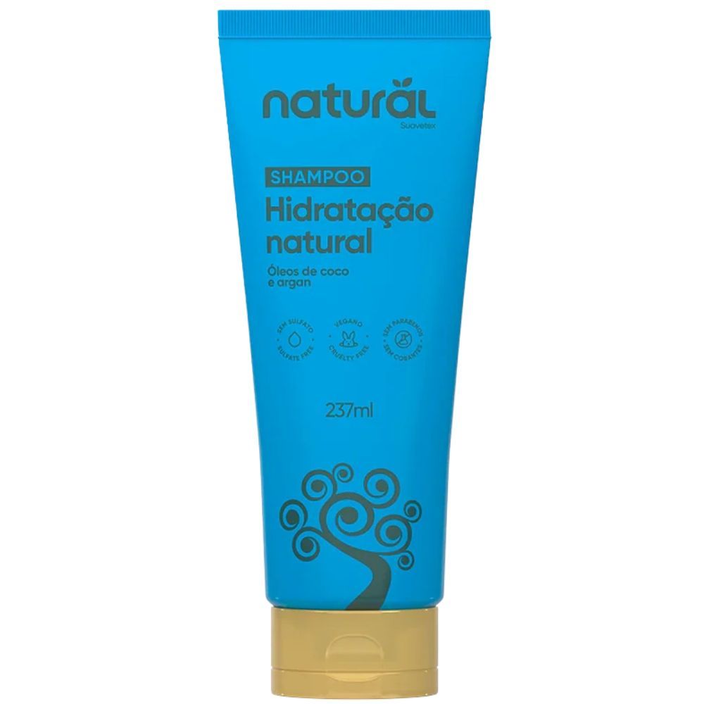 Shampoo Natural com Óleo de Coco e Argan 237ml - Orgânico Natural