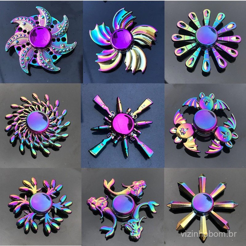 Fidget Spinner Liga Zinco Brinquedo Anti Estresse Alívio Ansiedade Spinner Mão Metal Giratório