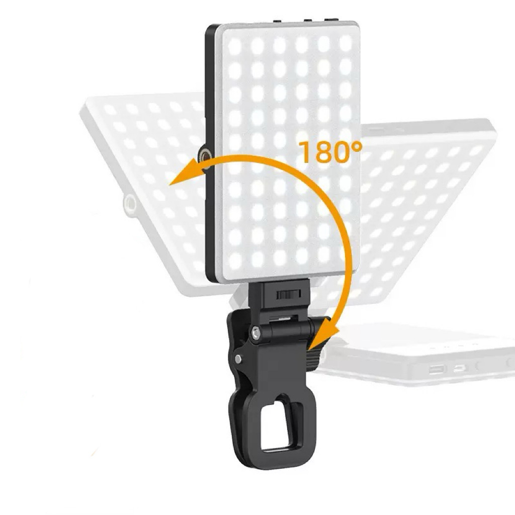 Iluminação  Luz de Preenchimento para Selfie e Live Ajuste de 180 graus com suporte