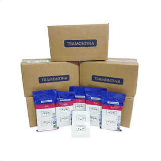 Kit 40 Tomada Dupla 20A 4x2 Branco Embutir Liz Tramontina