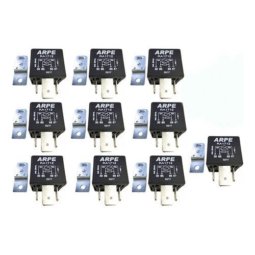 Relé Auxiliar 70a 12v Ventoinha Radiador Pré Aquecimento Diesel Motor Partida Ar Condicionado 10 Pçs
