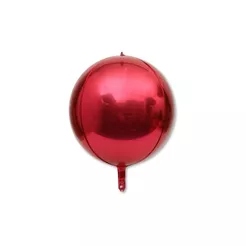 Balão de Festa Metalizado 60" 150cm - Órbita 4D Vermelho - 1 unidade - Partiufesta - Rizzo