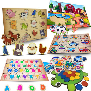 Brinquedo Educativo Quebra Cabeça Encaixe Educativo Animais Autismo Mdf Lúdico