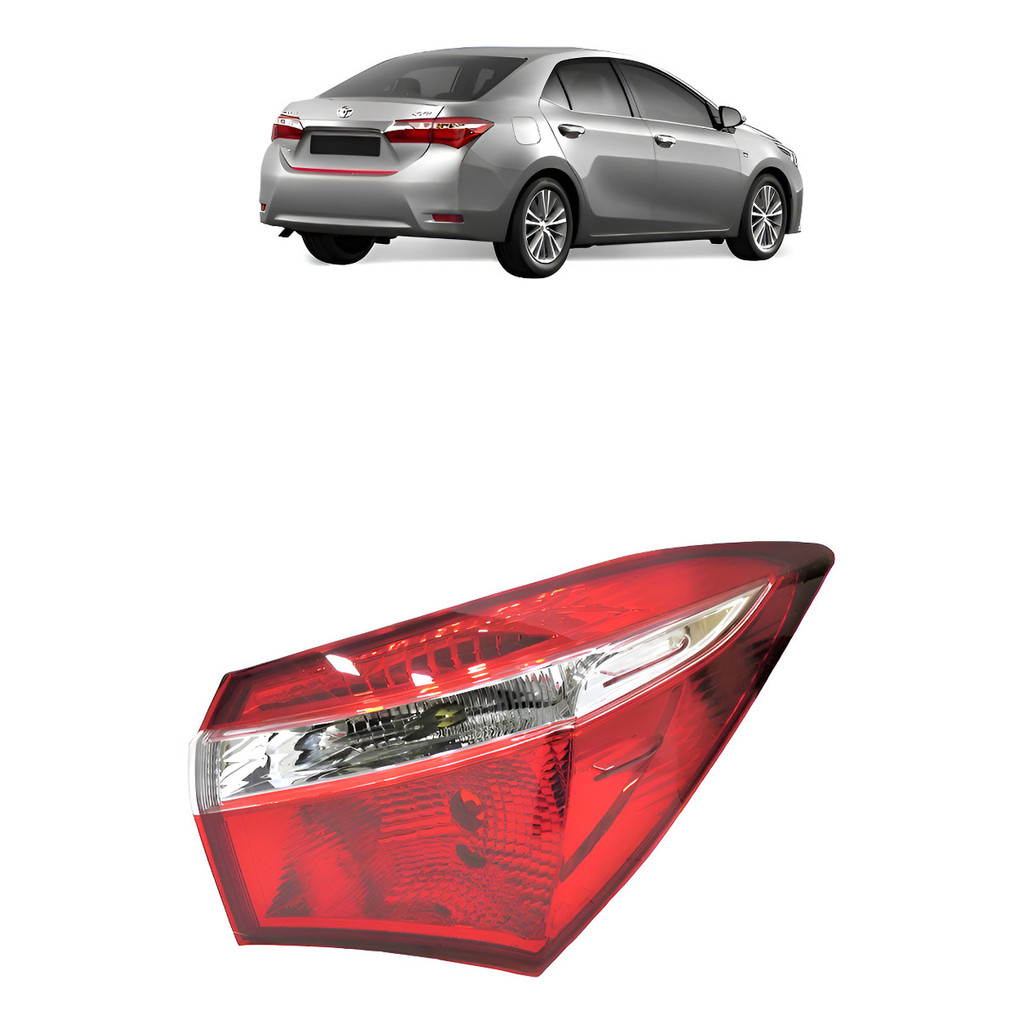 Lanterna Corolla 2015 2016 2017 Canto Sem Led Direito/passageiro Vermelho