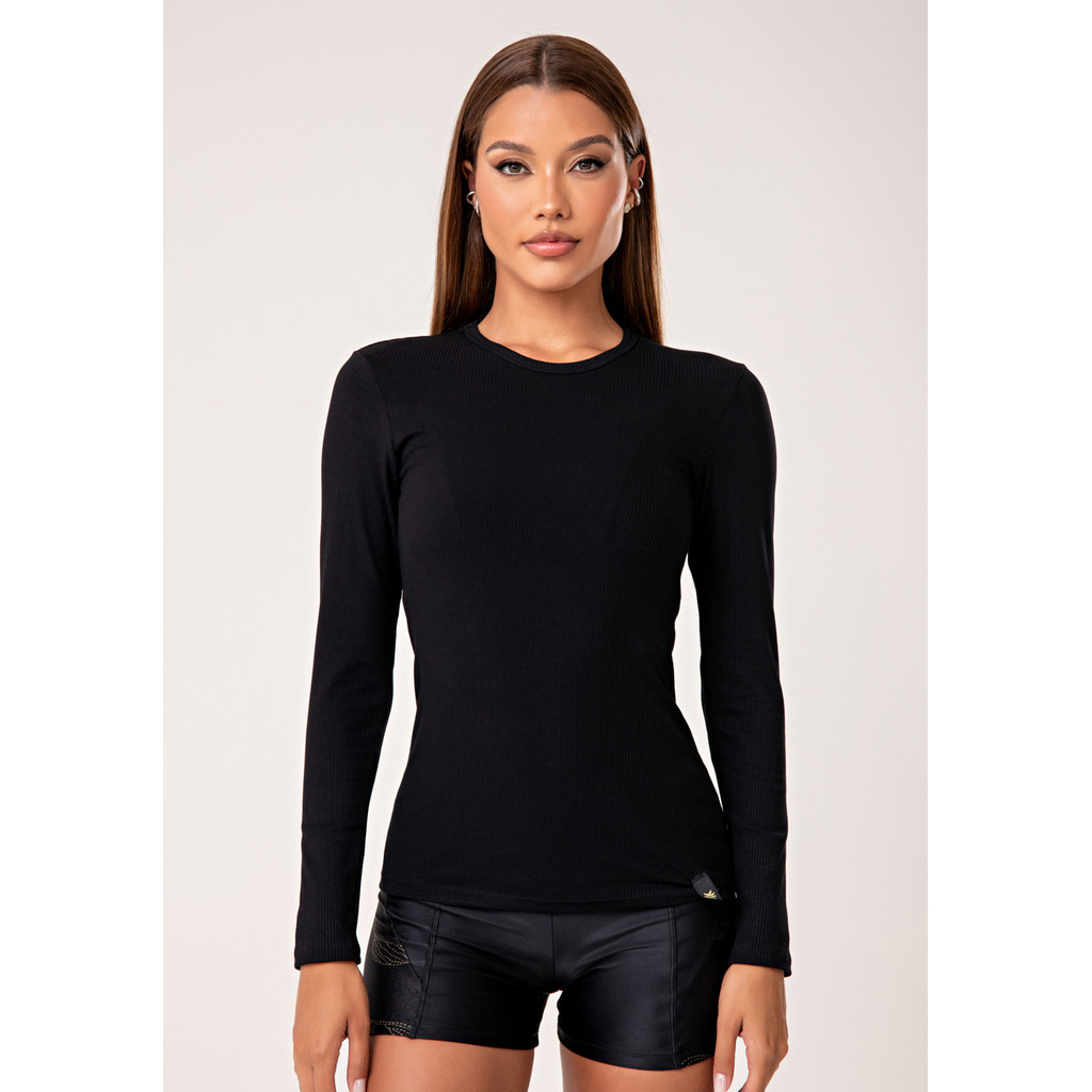 BLUSA FEMININA MANGA LONGA CANELADA LUSH DLK