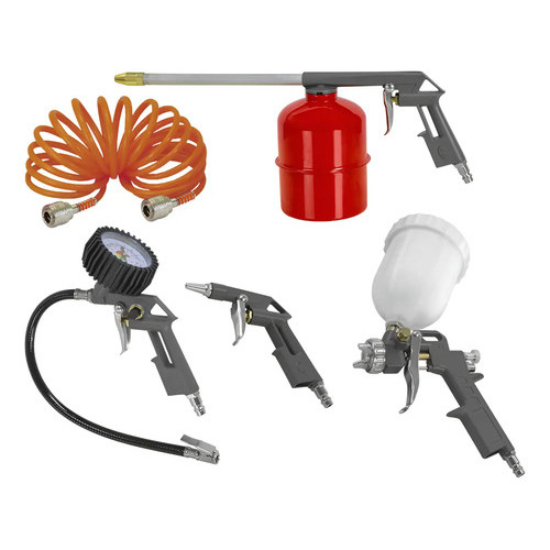 Kit Pistola de Pintura Schulz para Compressor com Acessórios Profissional Ar Comprimido Automotiva HVLP