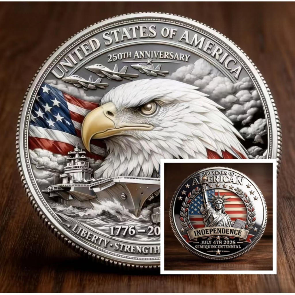DIY Game Anniversary of the 250th Anniversary of the United States - Lucky Commemorative Coins - Board Game Collectibles