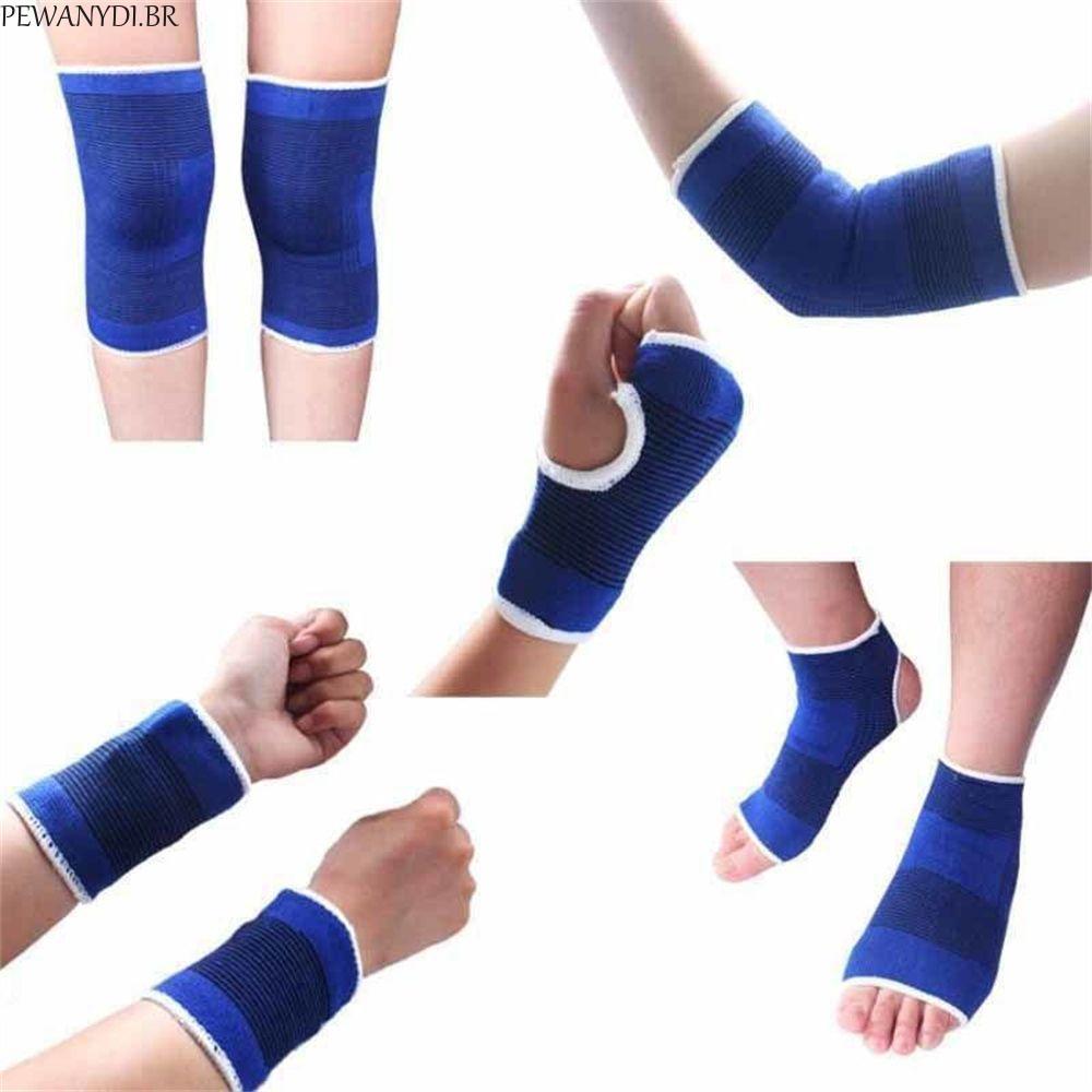 PEWANYDI Joelheiras Tornozelo Terapia Elástica Profissional 1 Par Compressão Suporte De Cotovelo Azul