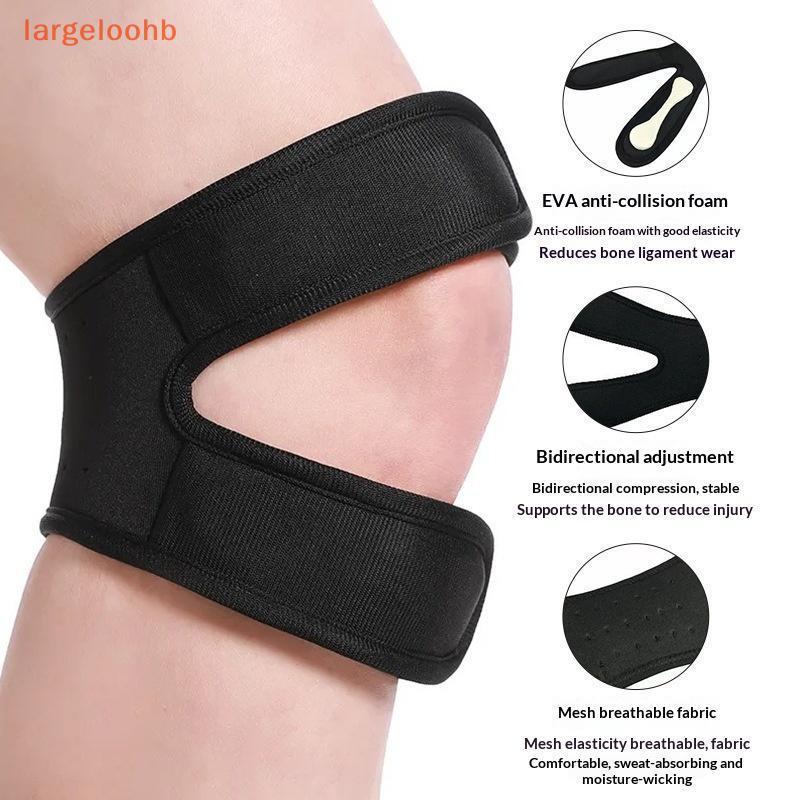 [largeloohb] 1 Peça Joelho Patelar Tendão Suporte Cinta Ajustável Sho Absorção Compressão Joelheira Manga Para Basquete