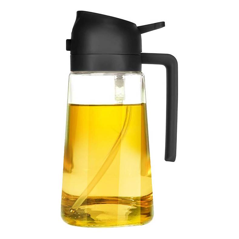 470ml 2 em 1 spray e vertedor óleo vidro espesso dosador preciso azeite vinagre molhos garrafas de óleo para cozinha