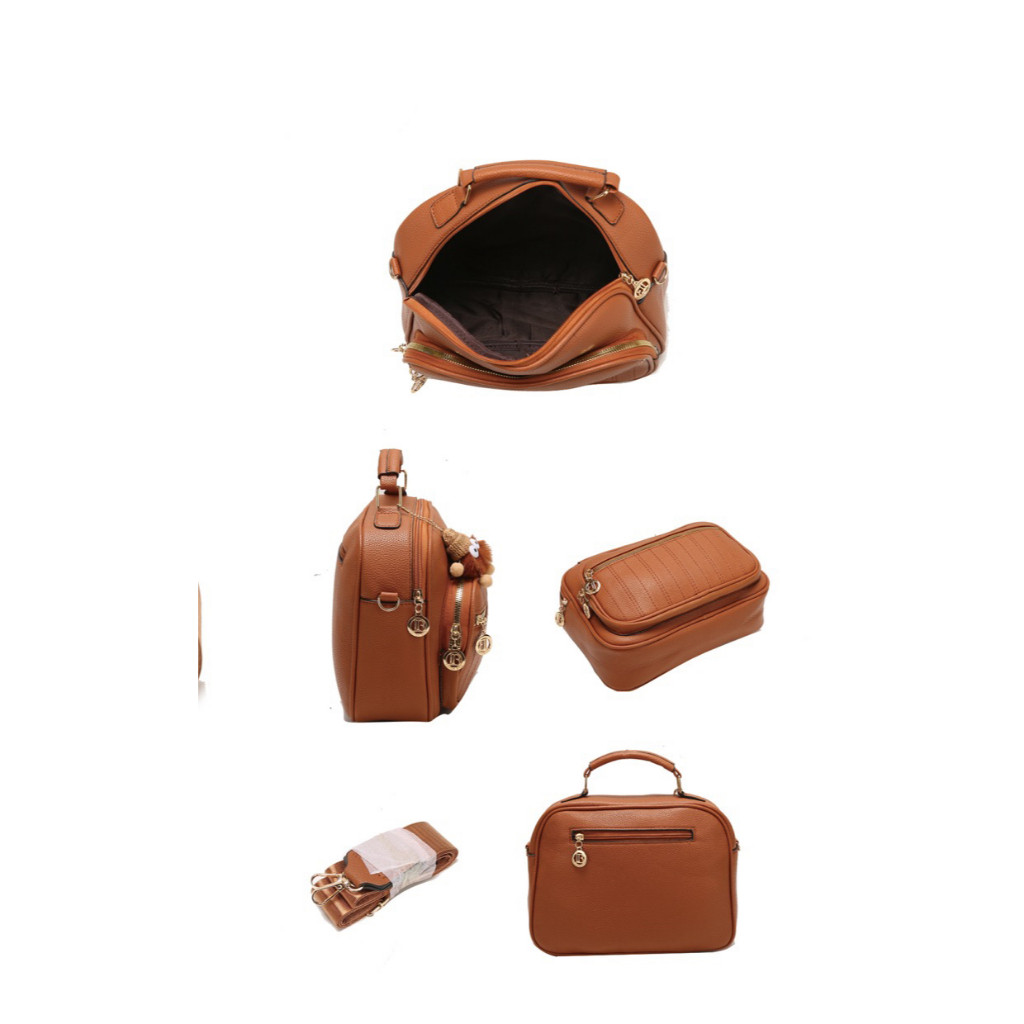 Bolsa Feminina Alça De Gorssa Transversal com Pompom LA299 — imagem 2 de 2