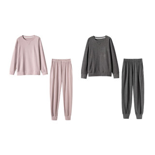 Japão importado cor sólida cartão quente velo moletom loungewear terno estilo esportivo loungewear Uniqlo primavera outo