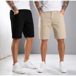 KIT 2 Bermuda Sarja Masculino Slim Brim Premium Social Diversas Cores Novos modelos de 2026 à venda