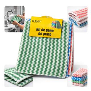 Kit Pano de Limpeza Microfibra 4 panos Pano multiuso Pano macio Pano absorvente