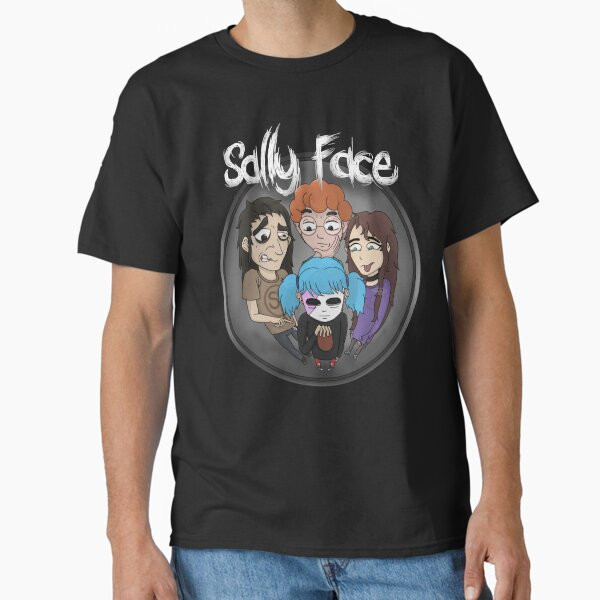 Camiseta Masculina Feminina Oversized Estampa Quatro Personagens Sally Face, Camiseta Streetwear com Grupo de Amigos