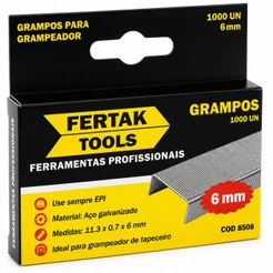Kit Grampos para Grampeadores 6mm 1000 mil unidades Fertak