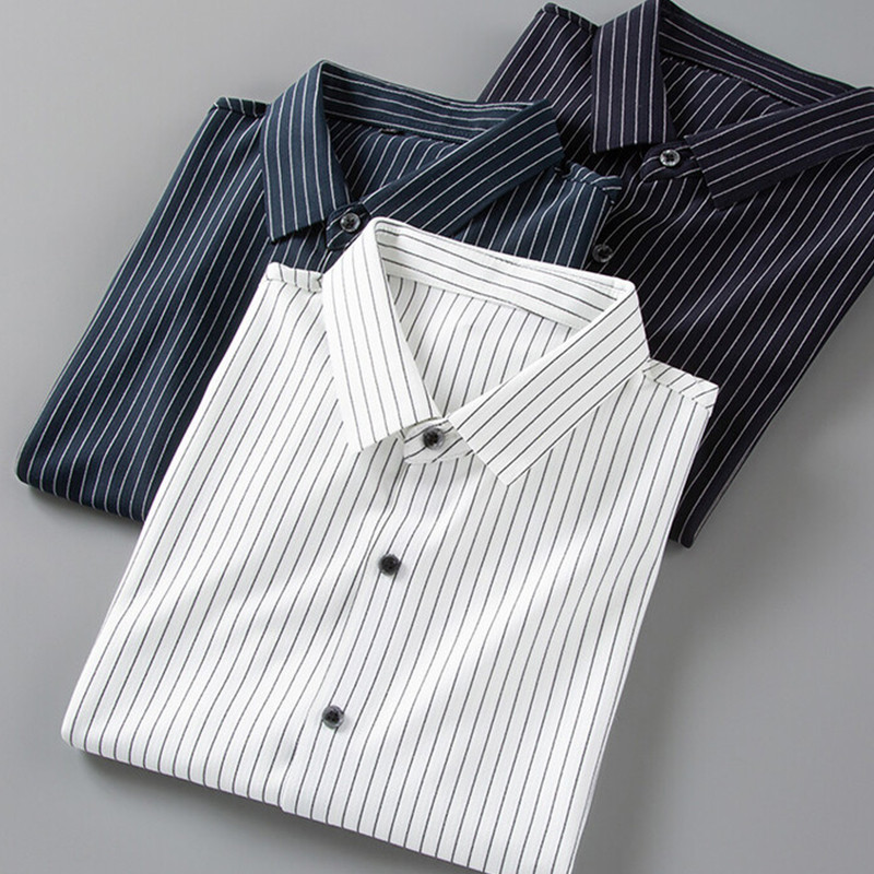 Camisas masculinas de manga comprida pai primavera outono inverno roupas novas topos roupas masculinas casuais forro lis